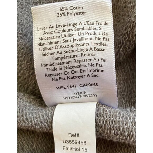 Eddie Bauer Womens Cardigan Gray Cowl Neck Jacket Large Cotton Blend Casual - Picture 10 of 11